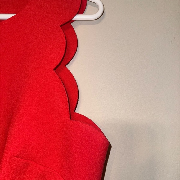 JCREW Scalloped Red Dress - Picture 8 of 10